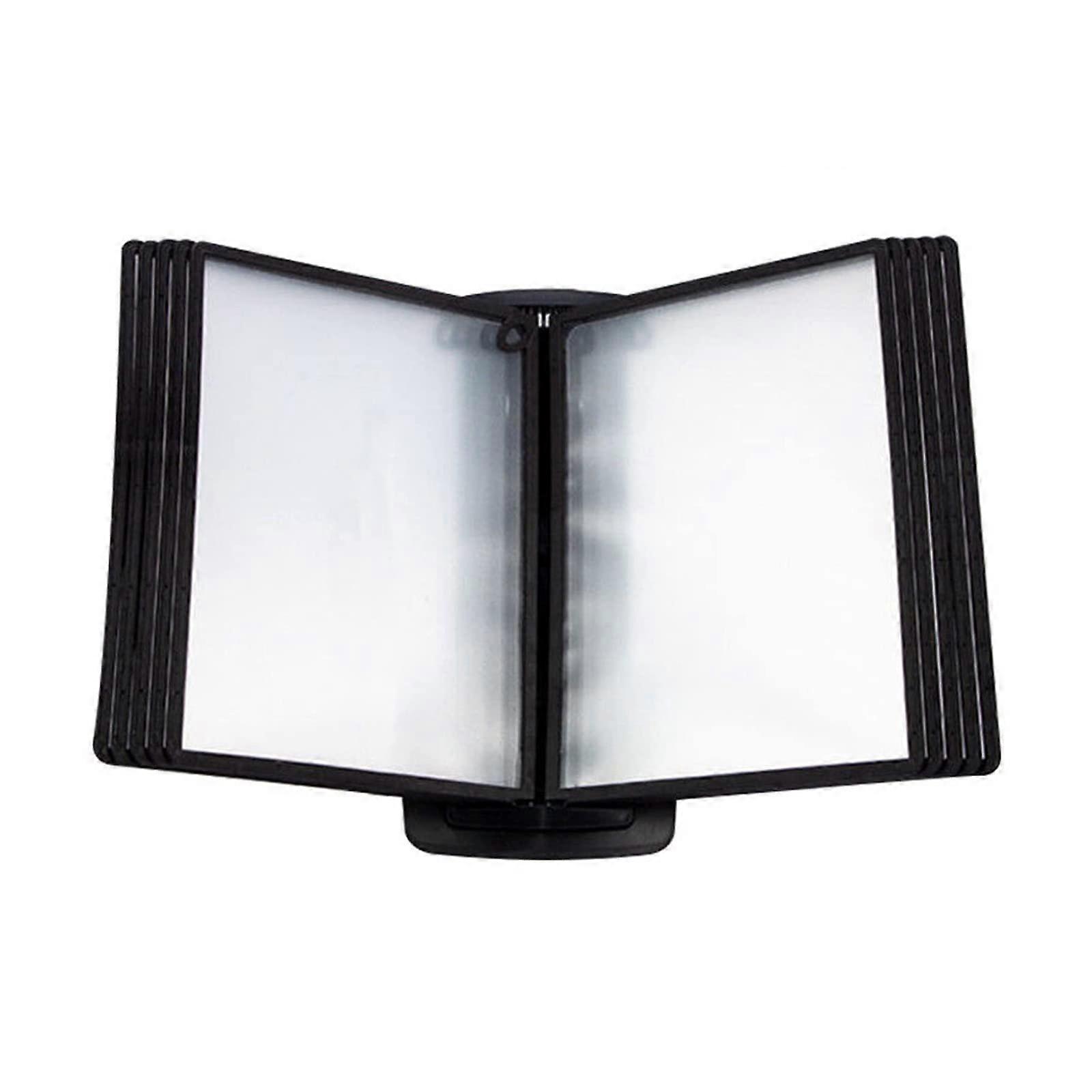 Desktop Reference Organizer, 10 DoubleSided Pockets, A4 Letter Size, 20Sheet Capacity, Black