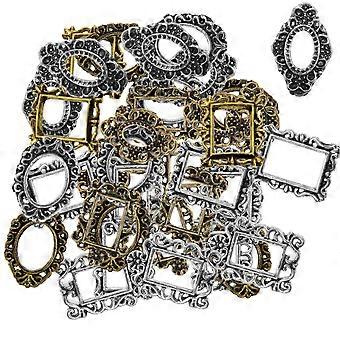 40 pcs Mini Metal Photo Frame Nail Art Baroque Picture Frame Nail Art Decoration