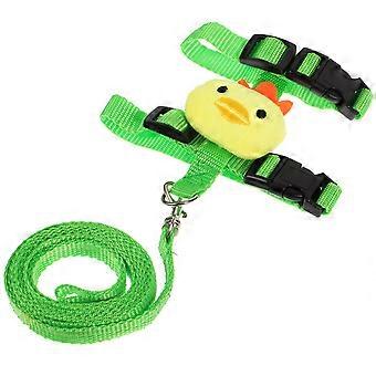 Adjustable Bunny Harness and Leash for Pet Walking 3Sets Light Green Polyester
