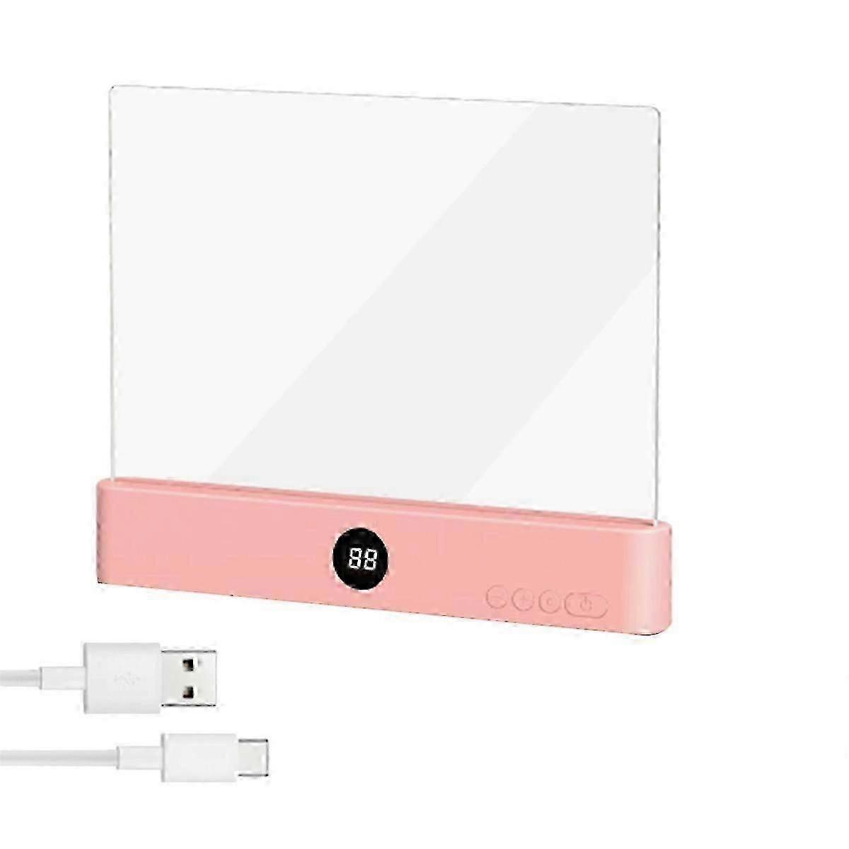 Book Light, Rechargeable Clear LED Flat Reading Light-ms