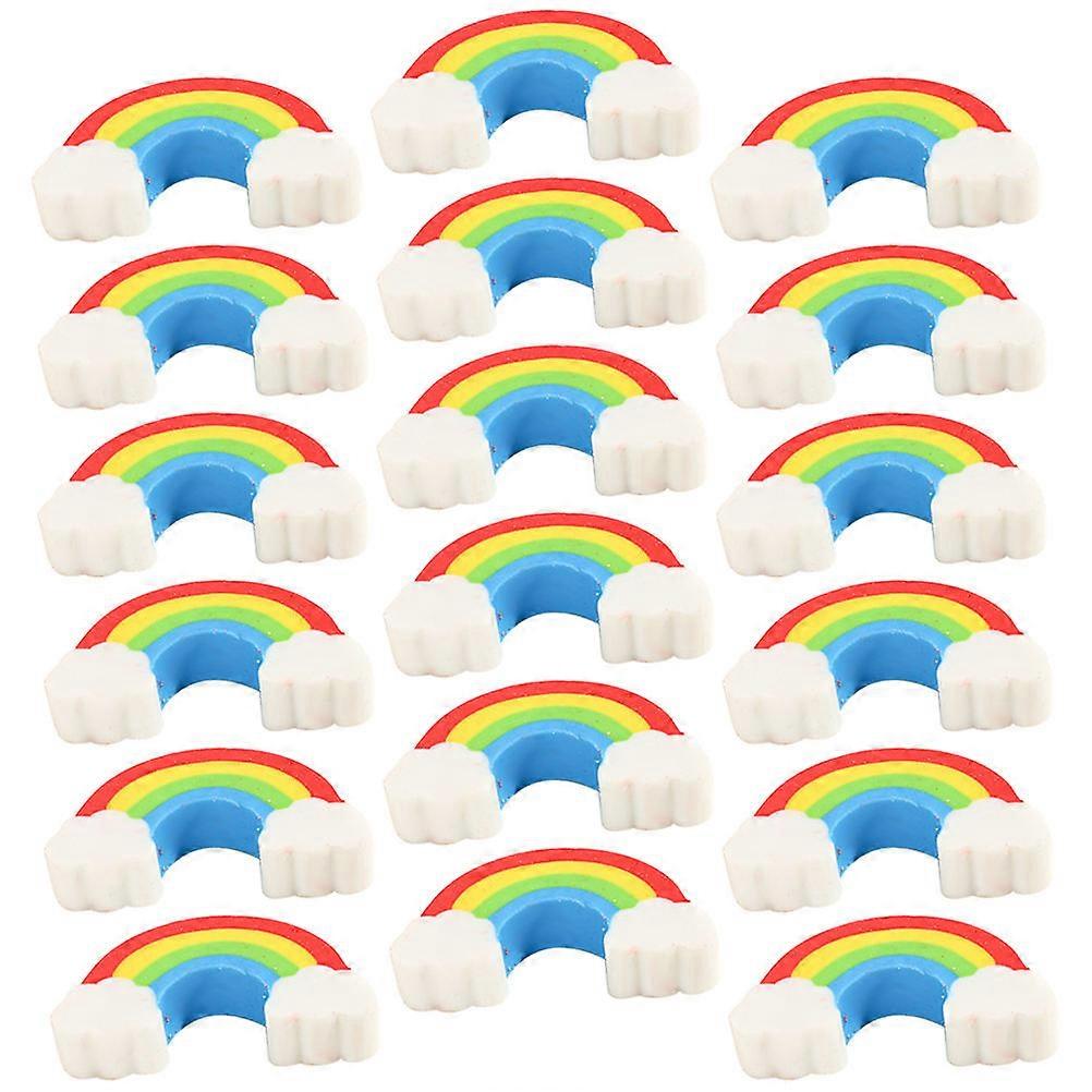 100pcs Multi-function Erasers Delicate Rainbow Erasers Portable Mini Erasers Stationery Supply