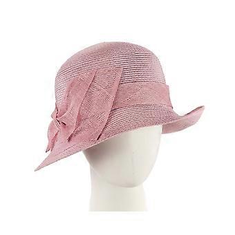 Dusty pink cloche hat with bow by Max Alexander MA895DP