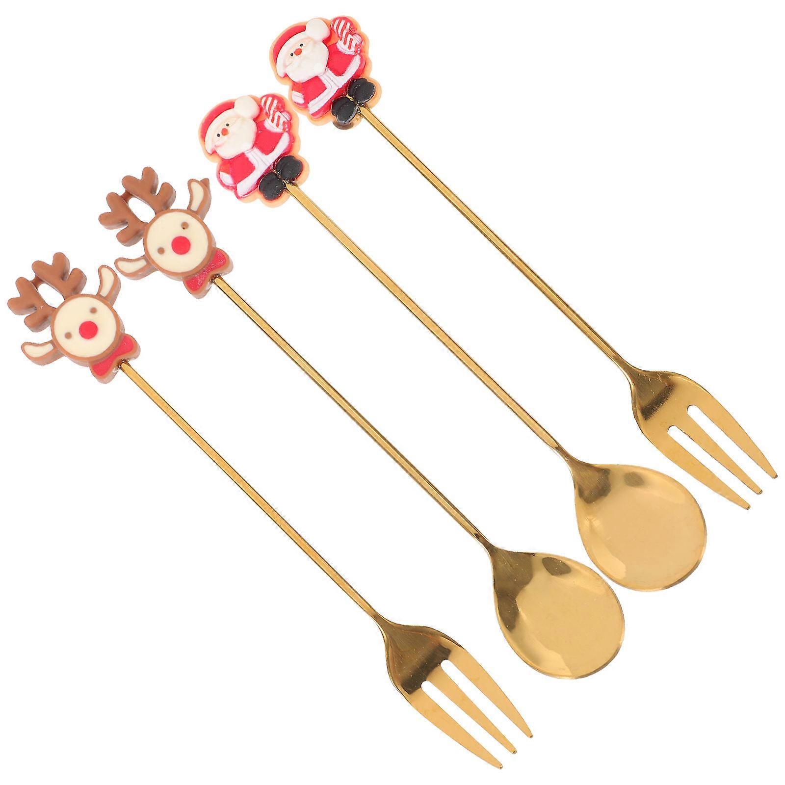 Christmas Set Cartoon Party Tableware Kit for 1Set