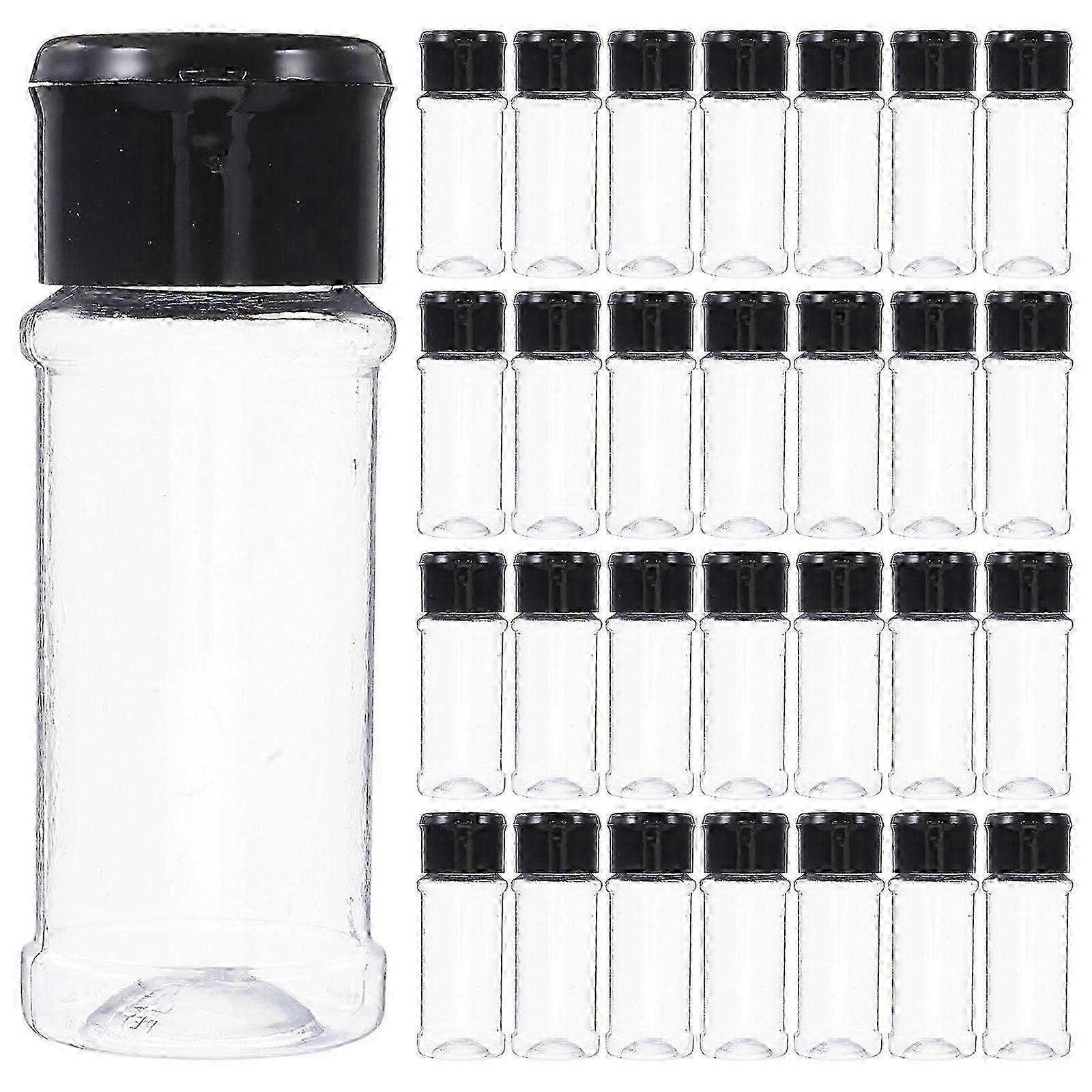 Clear Plastic Spice Jars for Home Kitchen Storage 30Pcs Set