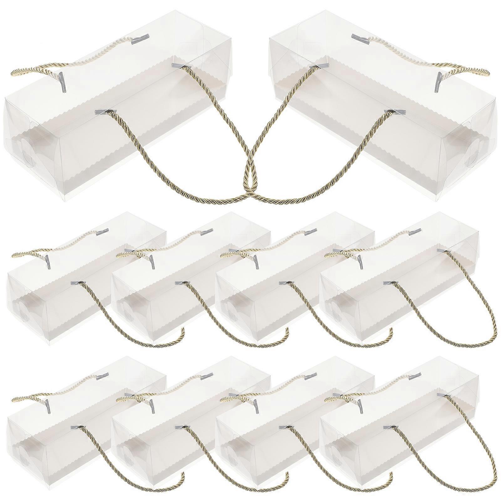 Egg Roll Packaging Boxes Transparent Cupcake Boxes for Storage 10Pcs Reusable