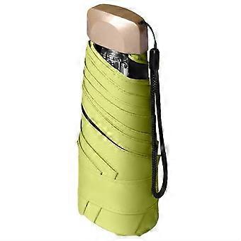 Flat Five Fold Sun Umbrella UV Ultralight Folding Black Plastic Umbrella OutdoorUV Protection Sunny