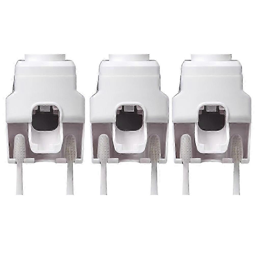 Automatic Toothpaste Squeezer Wall Mounted Punch-Free Toothbrush Storage Rack Toothbrush Holder Squeezer