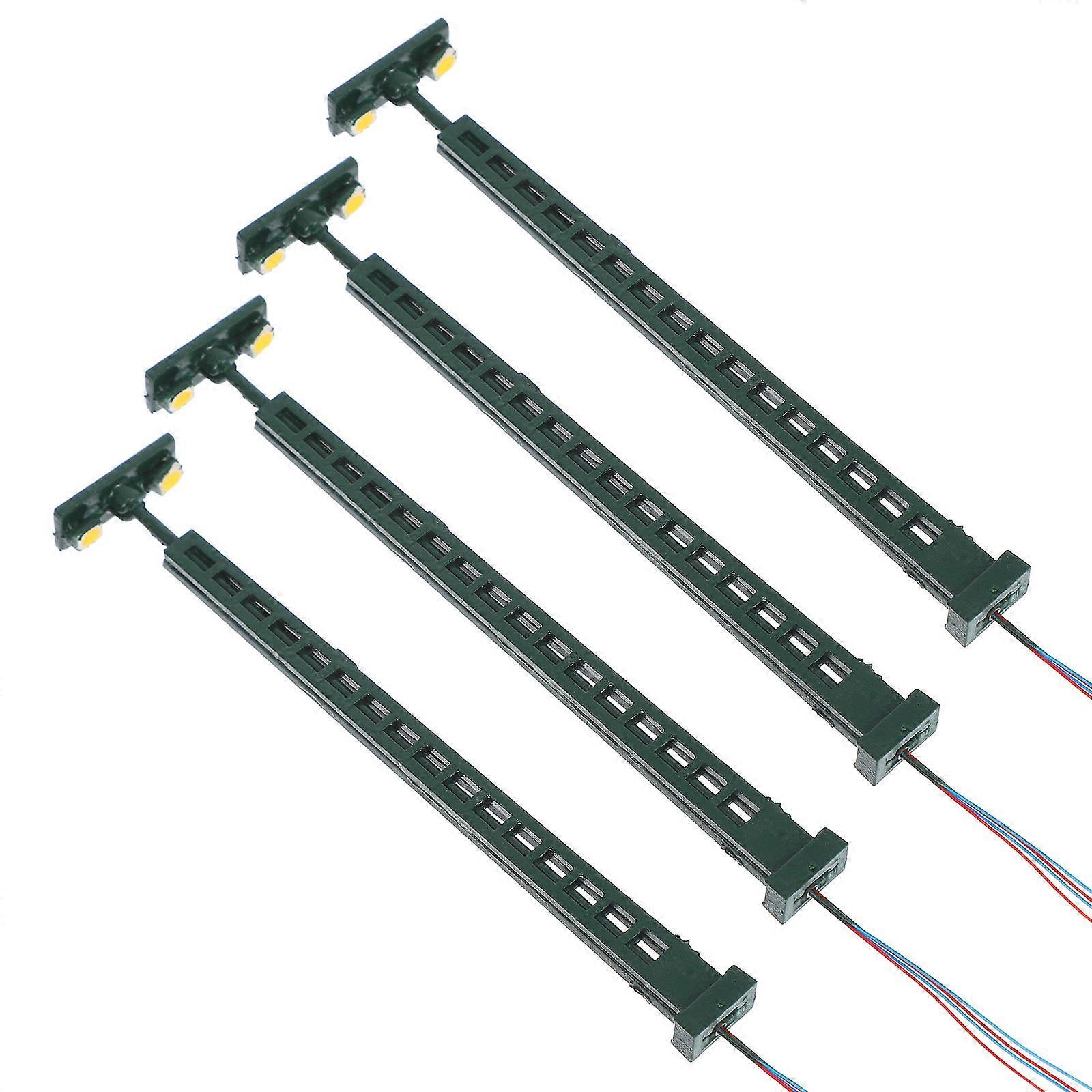 Railroad Light Model Train Layout Light Model for 4Pcs Mini House Accessories
