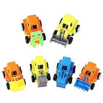 Vehículos de construcción de juguete con mecanismo de retroceso para niños, paquete de 24 coches de plástico de colores aleatorios.