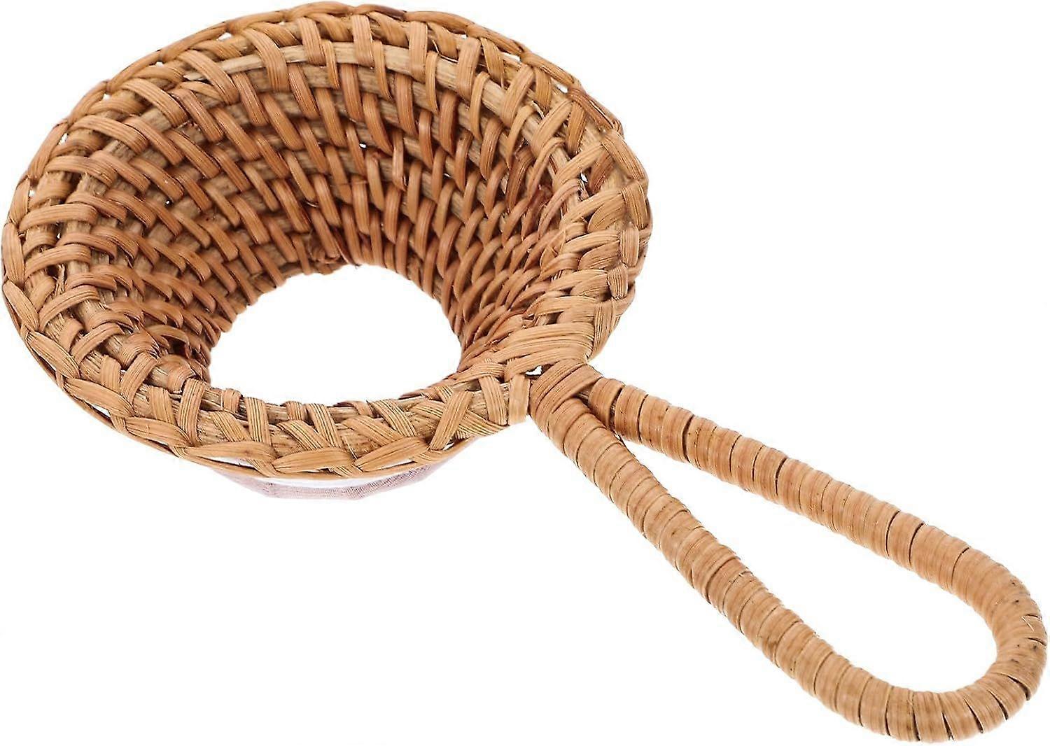 Handheld Compact Strainer Infuser Filter Rattan Loose Fine Leaf Mesh