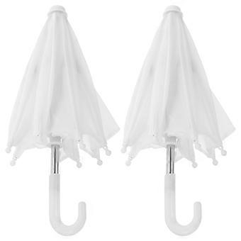 2pcs mini guarda-chuva da casa modelo decoração boneca guarda-chuva modelo boneca acessório da casa