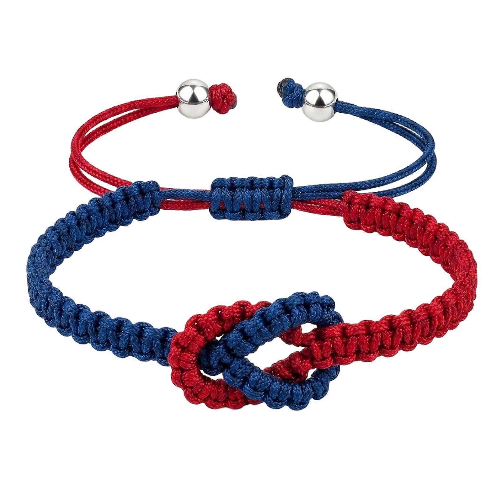 Adjustable Nylon Thread Bracelet Featuring Artistic Knot Pattern For Trendy Looks Multicolor