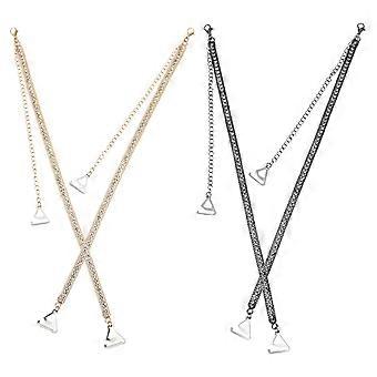 2 paires de bretelles de soutien-gorge en perles réglables pour femme, idéales pour un mariage.