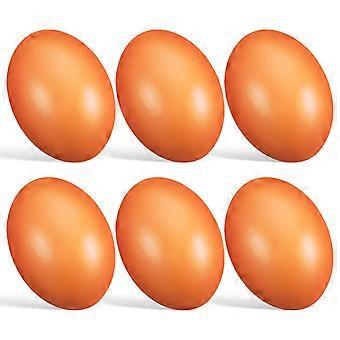 6pcs Wooden Eggs Fake Nest Eggs Unfinished DIY Wood Eggs Craft Balls Party Decorations