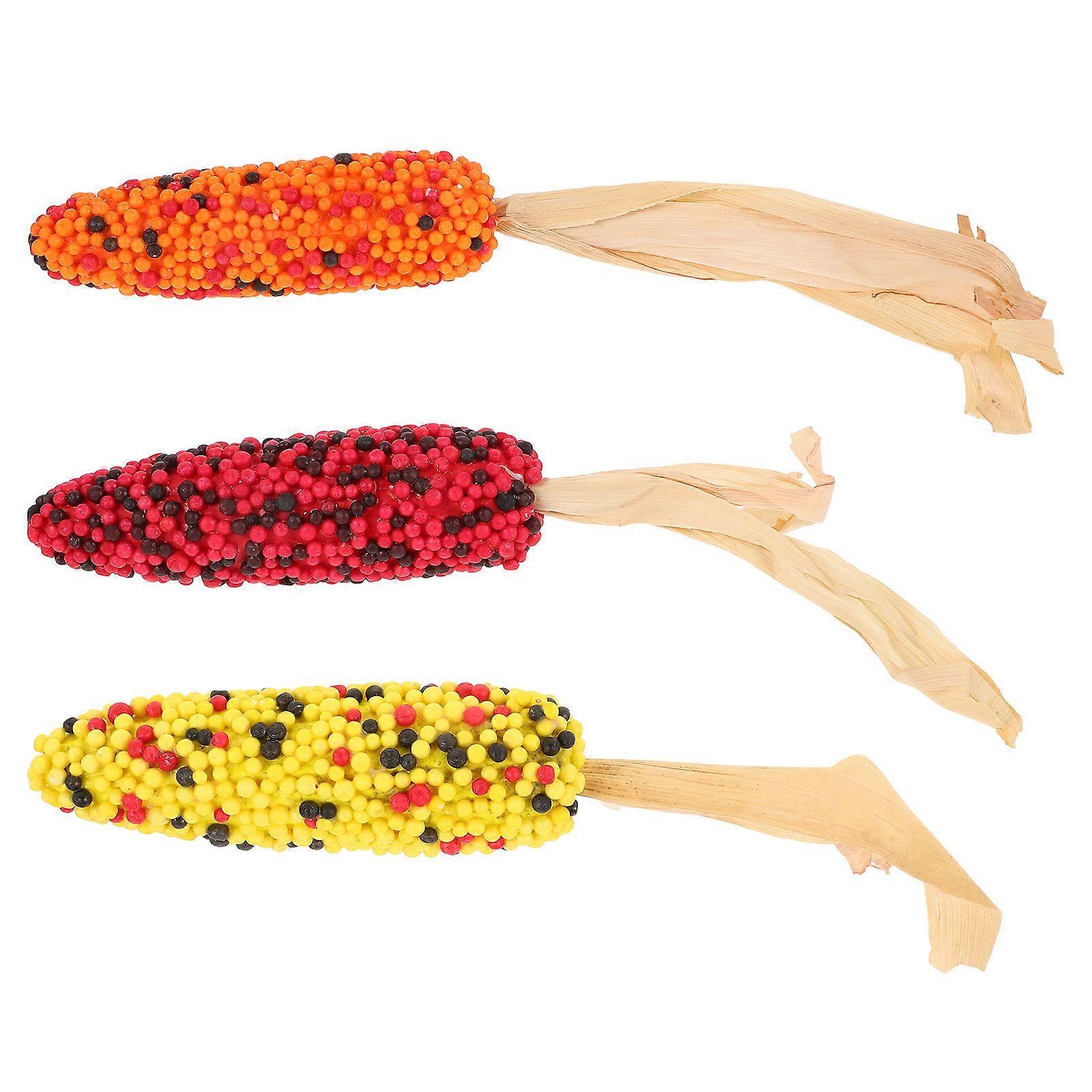 3pcs Simulation Corn Props Decorative Corn Models Foams Corn Artificial Corn Decoration