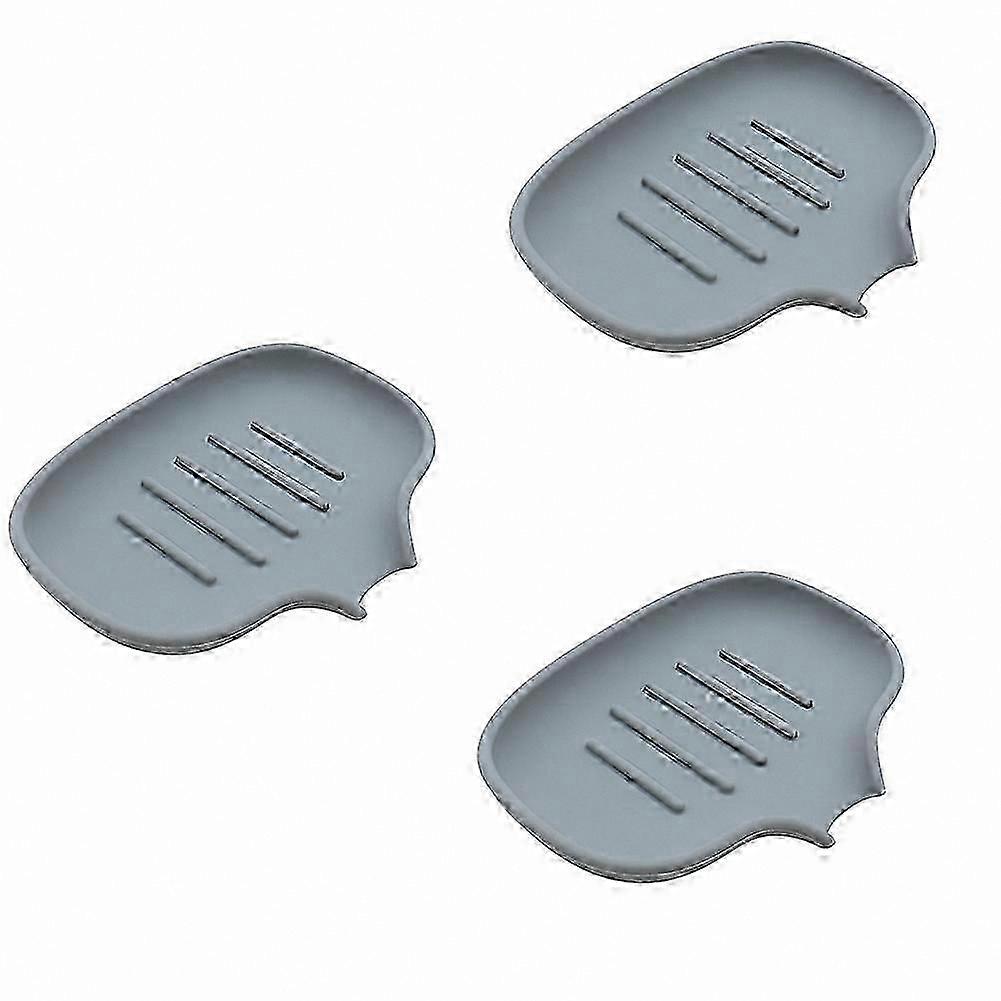 Light Gray Self-Draining Soap Dish for Bathroom Use 26-27