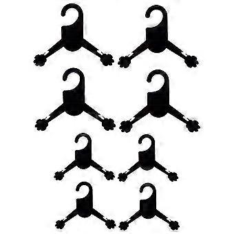 8Pcs Small Plastic Hanger Dog Clothes Hanger Plastic Hanger Dog Clothing Hanger