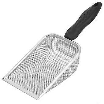 Stainless Steel Sand Sieve 2x2 mm Mesh for Hamsters, Birds, Reptiles - Metal Shovel for Sand and Droppings