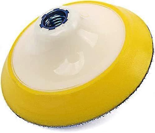 5" Hook and Loop Rotary Backing Pad with Thread for Angle Grinder - Urethane Nylon, Yellow, 1 Piece