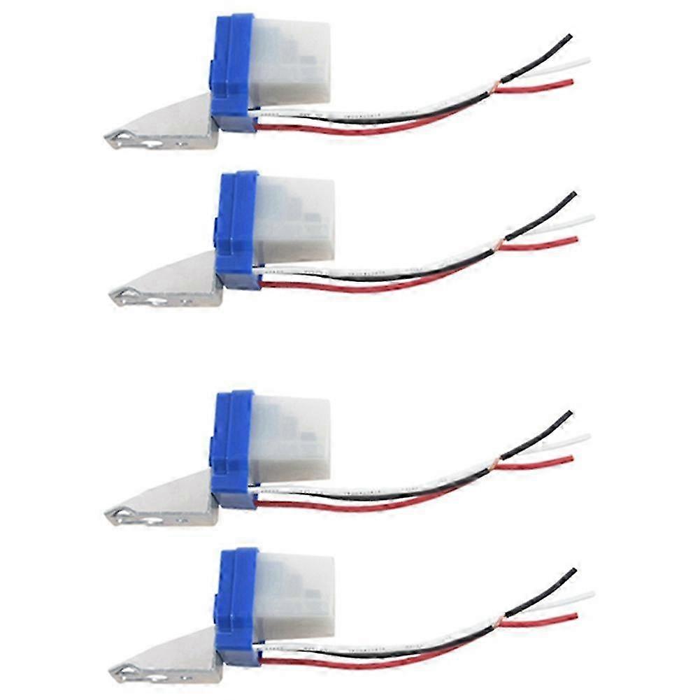 4Pcs Auto on Off Street Light Sensor Switch Photo Switch 220V 10A Automatic Switch