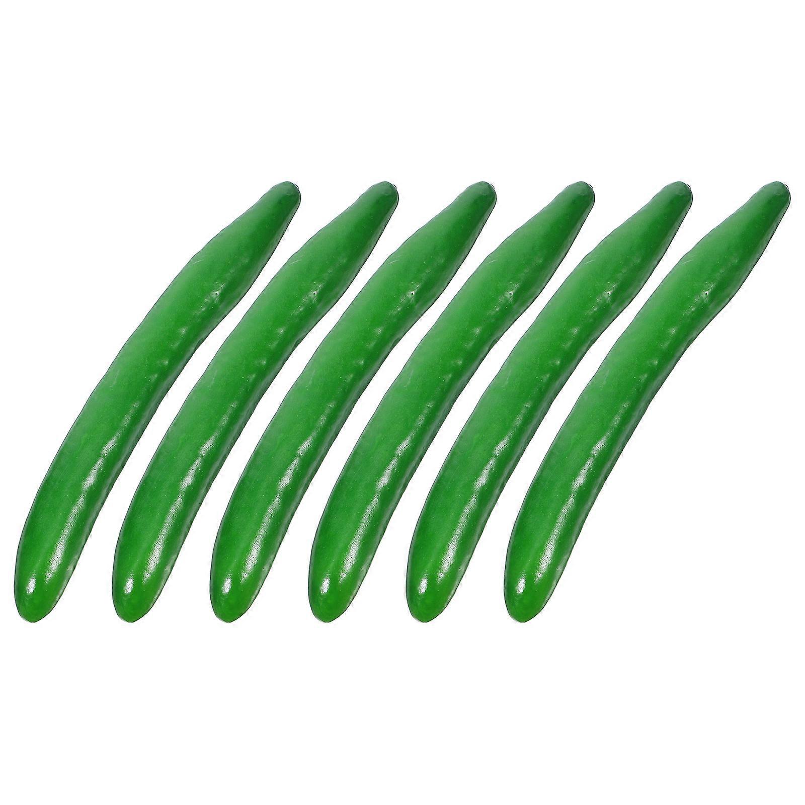 6Pcs Emulation Cucumber Models Simulation Vegetable Models Photo Props