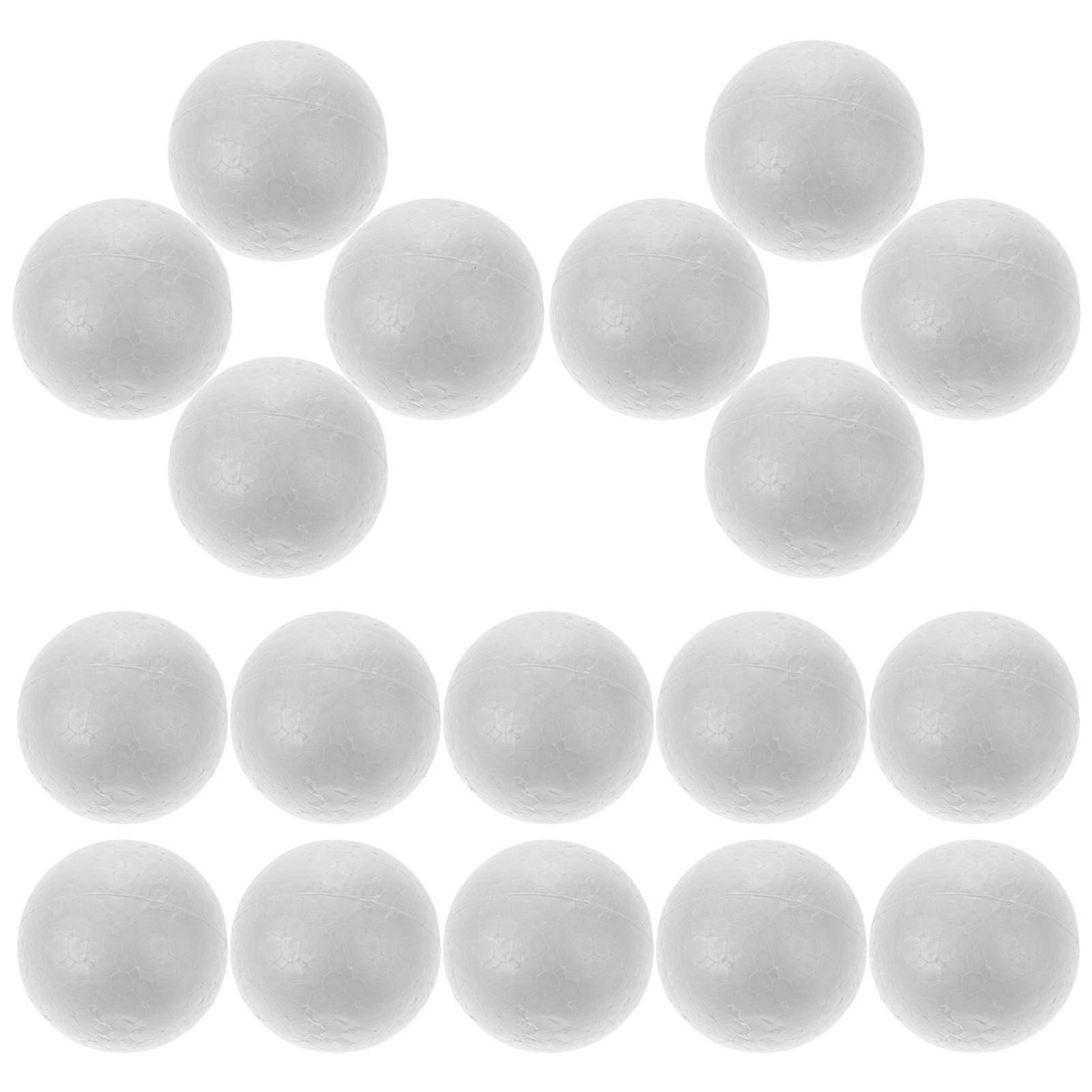 25Pcs Solid White Polystyrene Spheres for Wedding Party DIY Craft Decoration