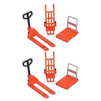 Miniatur-Baustellenfahrzeuge für Kinder, 4er-Set, rot