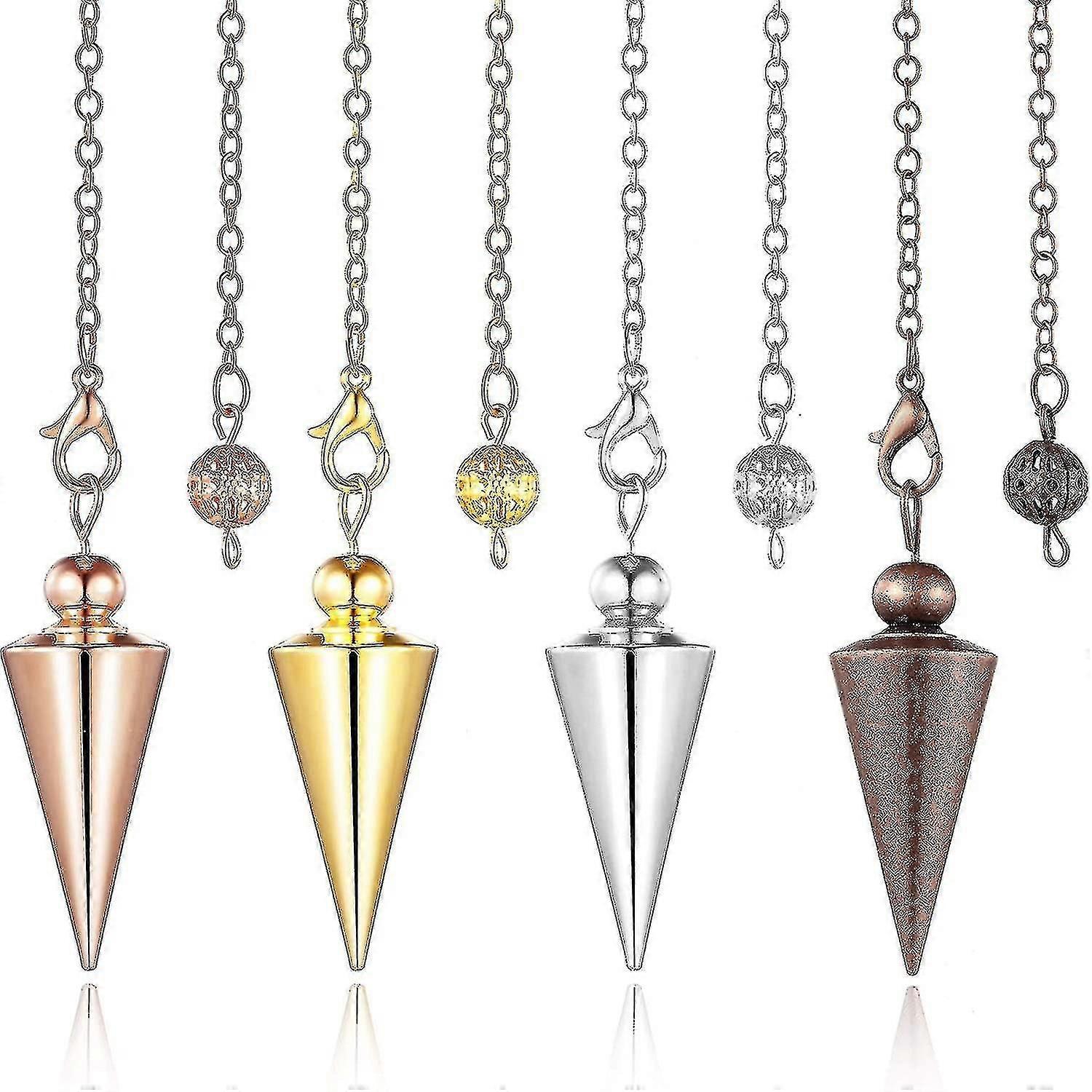 4pcs Copper Metal Pendulum Pendulum Pendulum Pendulum Meditation Set
