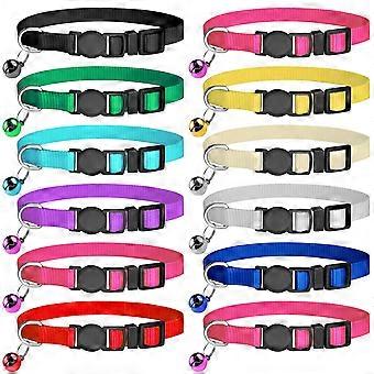 Pet Printed Collar Footprint Bell Dog Collar 12Pcs for Small Animals