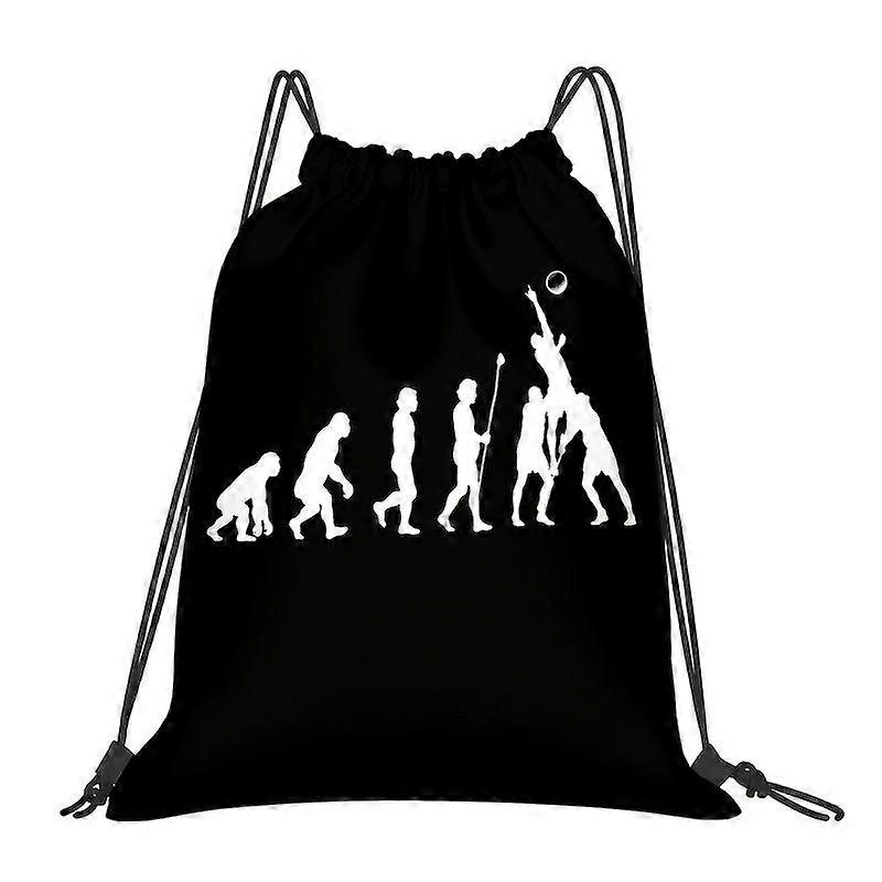 Sac à cordon de serrage à motif silhouette humaine inspirée du volley-ball, idéal pour la salle de sport, le terrain, l'entraînement, les voyages, le vélo, le yoga et les voyages - Uwers