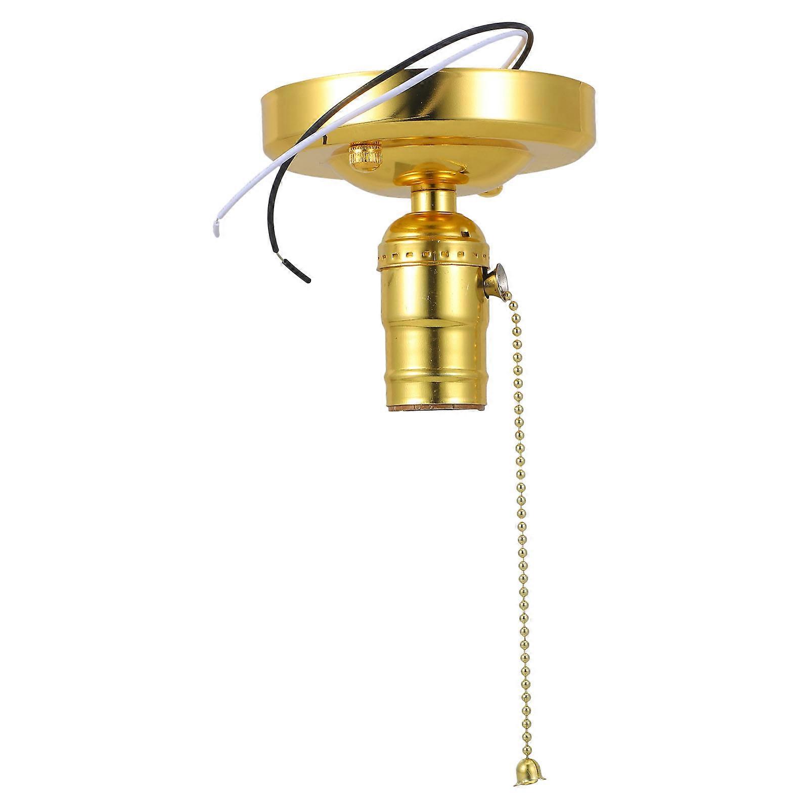 1Set Vintage Light Holder with Pull Chain DIY E27 Light Socket Light Accessory