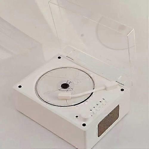 Retro vinyl record player - Bluetooth CD player, rechargeable disc player