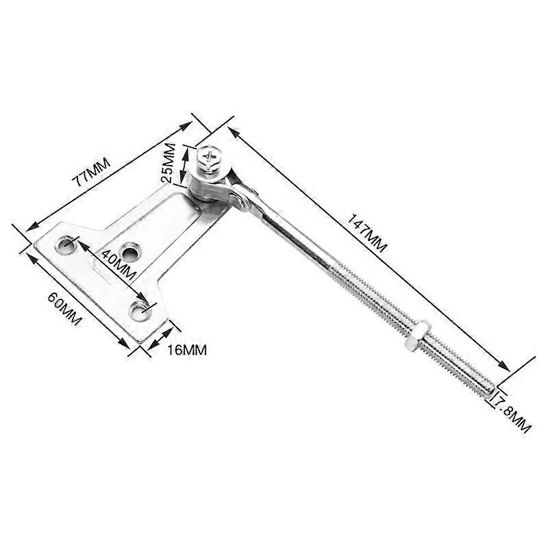 Door Closer Mounting Plate, Parallel Bracket, Row Plate, Macaron Reverse Installation Part Pull Rod