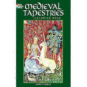 Livro de Colorir Tapeçarias Medievais - Marty Noble - Brochura - Livro em Inglês - Referência
