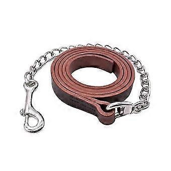 Leder-Pferdeführseil mit Kette