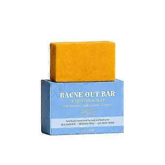 Bacne Out Bar, 100 g Acne Healing Soap met Kurkuma, Vitamine C & Alphaarbutine, Natuurlijke Exfoliërende Reiniger voor Rug, Gezicht, Borst en Schouders