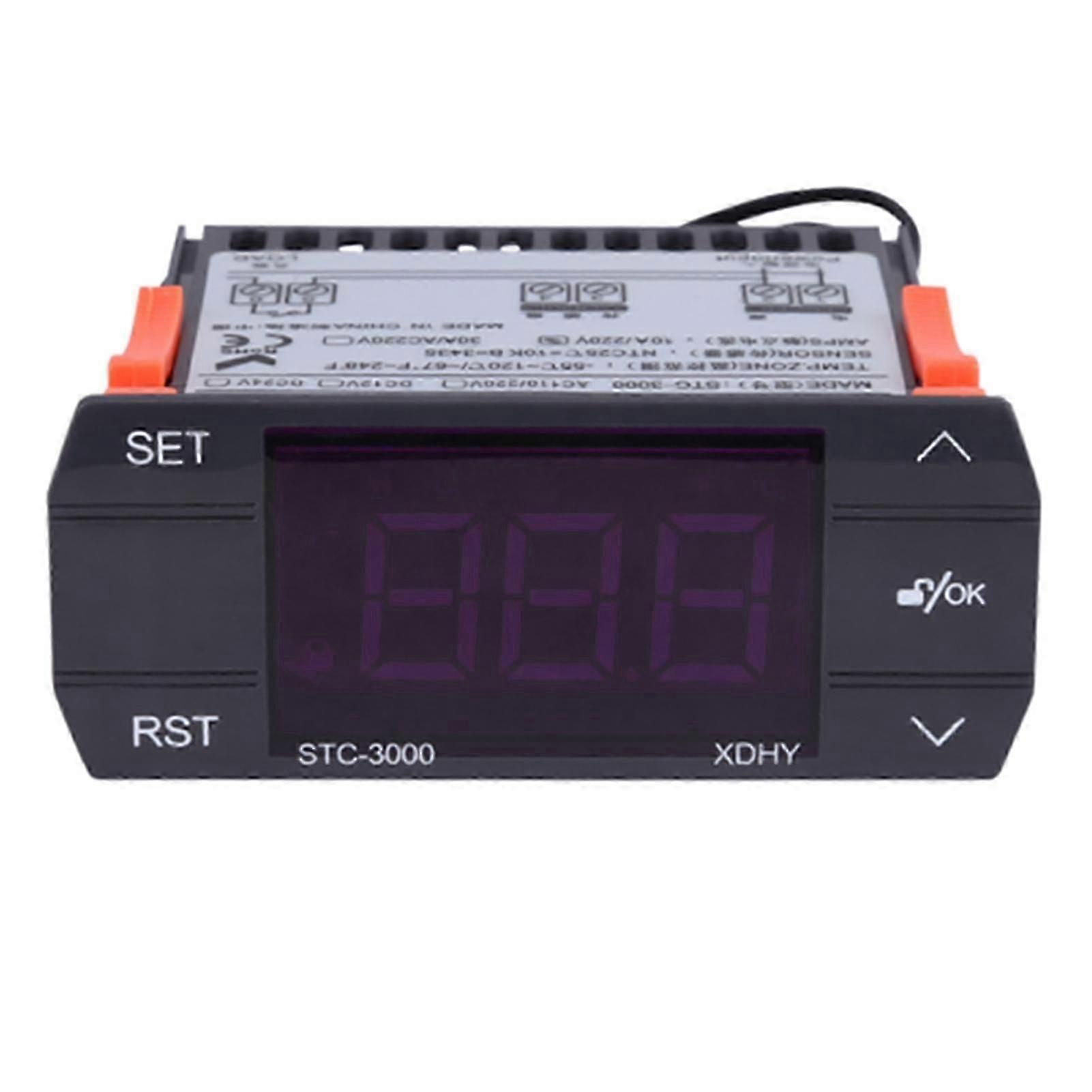 STC-3000 220V Digital Temperature Controller Thermostat with Sensor 30A Touch Screen