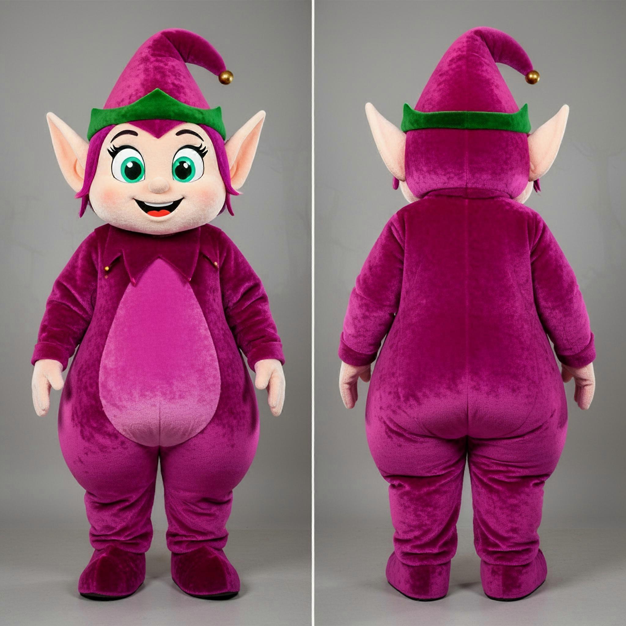 MASTICOT Magenta Velvety Elf Mascot