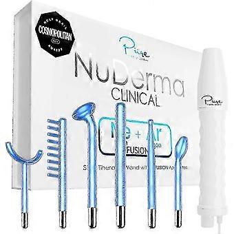 Portable Skin Therapy Wand, 6 Fusion Neon + Argon Applicators, Anti Aging, Skin Tightening, Wrinkle Reducing, Radiance Boosting