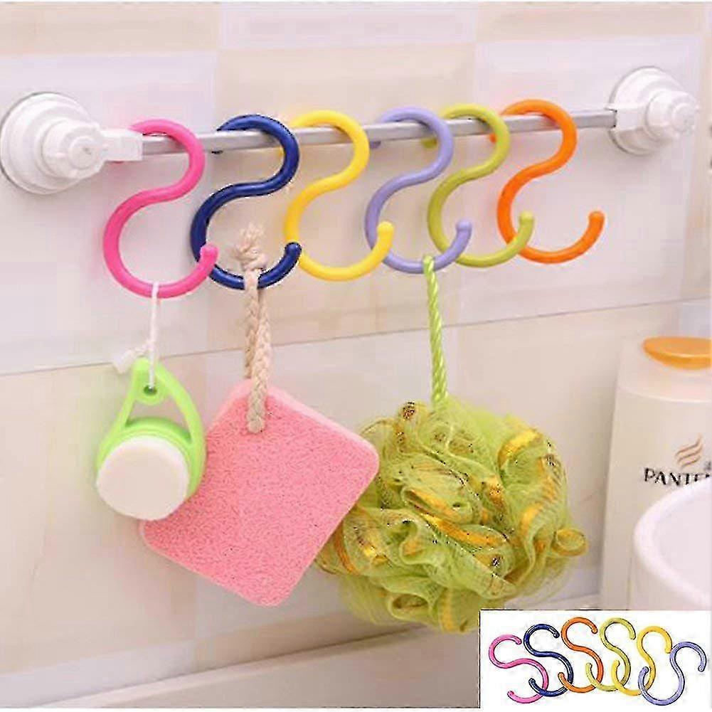 Multi purpose Plastic S shaped Hook Pack de 12