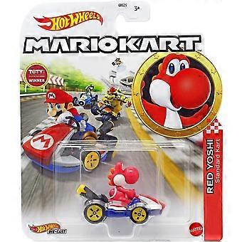 Hot Wheels - Mario Kart - Gegoten - Red Yoshi Kids Toy