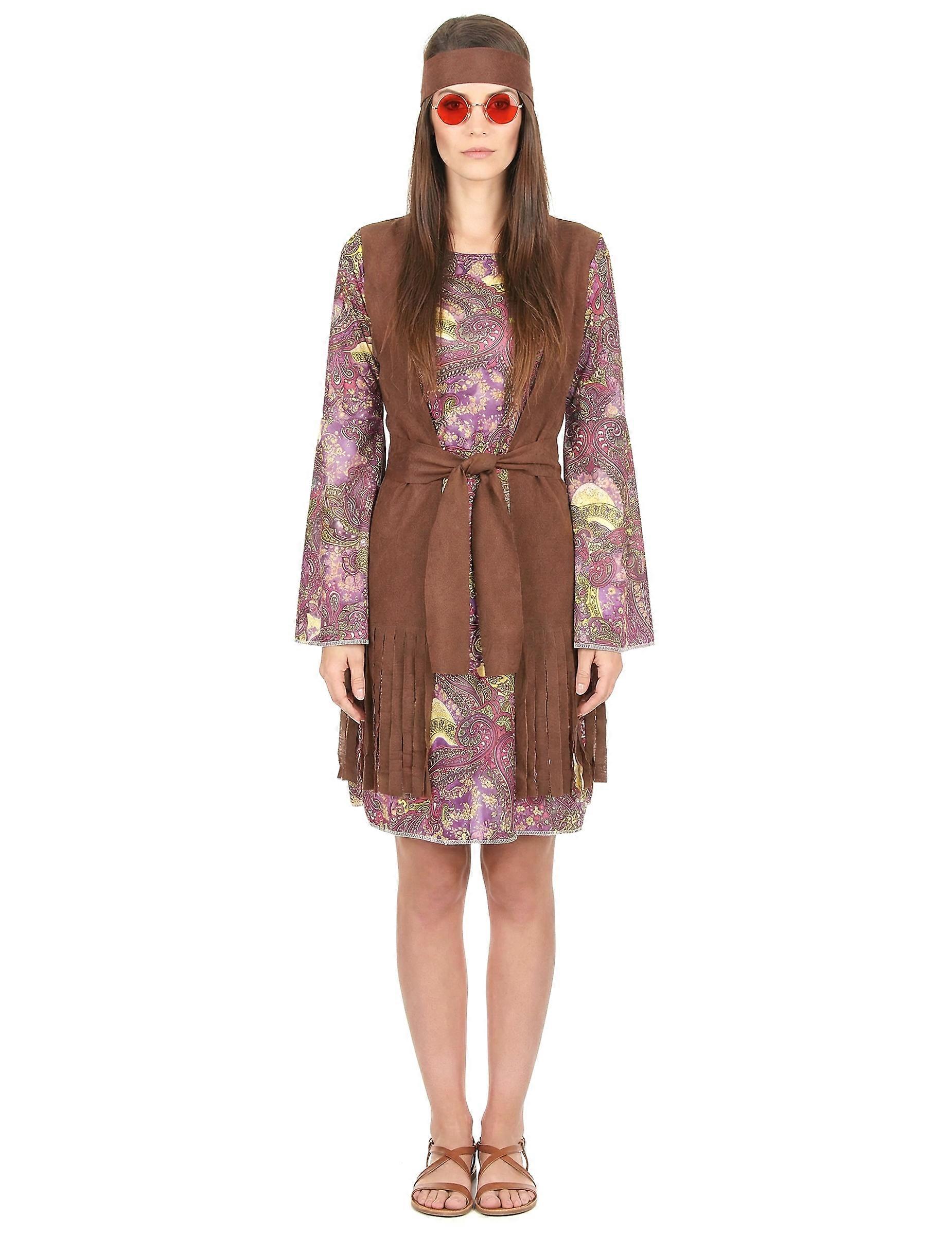 Women's paisley pattern hippie costume