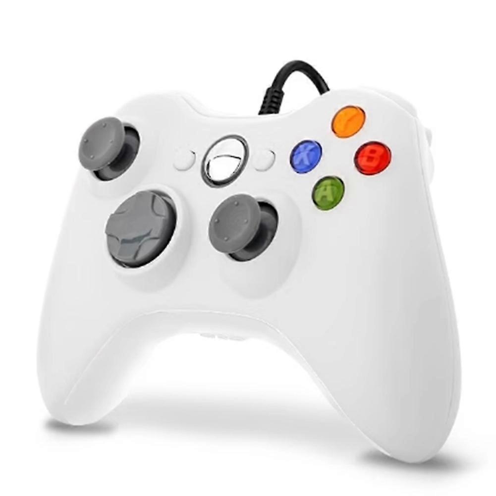 USB Wired Game Pad Joypad Gamepad Controller for Game System PC,White