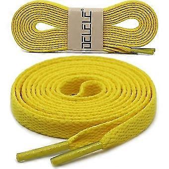 2 Pairs 23.62in Yellow Flat Shoelaces for Skate and Sports Shoes