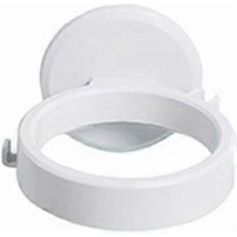 White Wall-Mounted Hair Dryer Holder with Suction Cup for Salon and Home Use Plastic Storage Solution