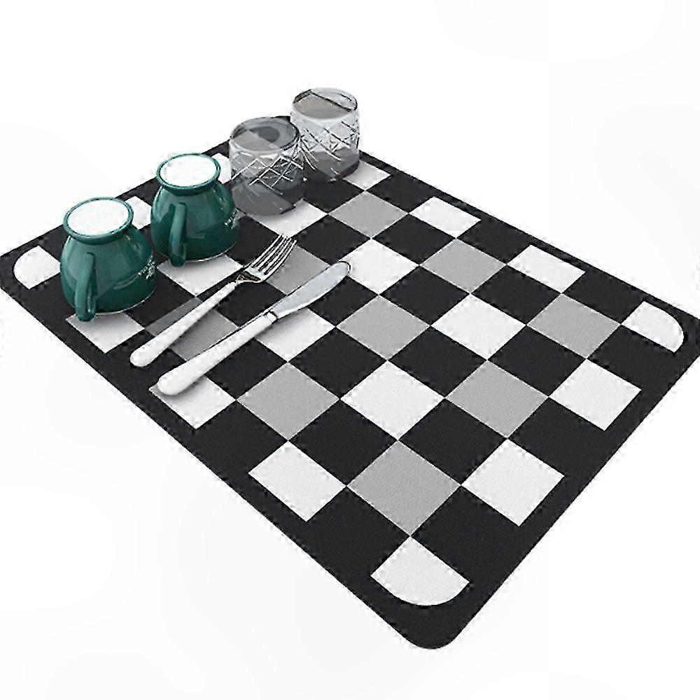 Microfiber Dish Drying Mat with Rubber Backing, 30x40cm, Kitchen Essential