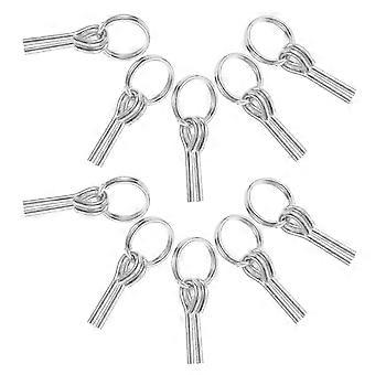Iron Tent Stakes with Round Rings 30 Pcs Set for Camping, Boundary Marking and Outdoor Ground Anchoring, Silver