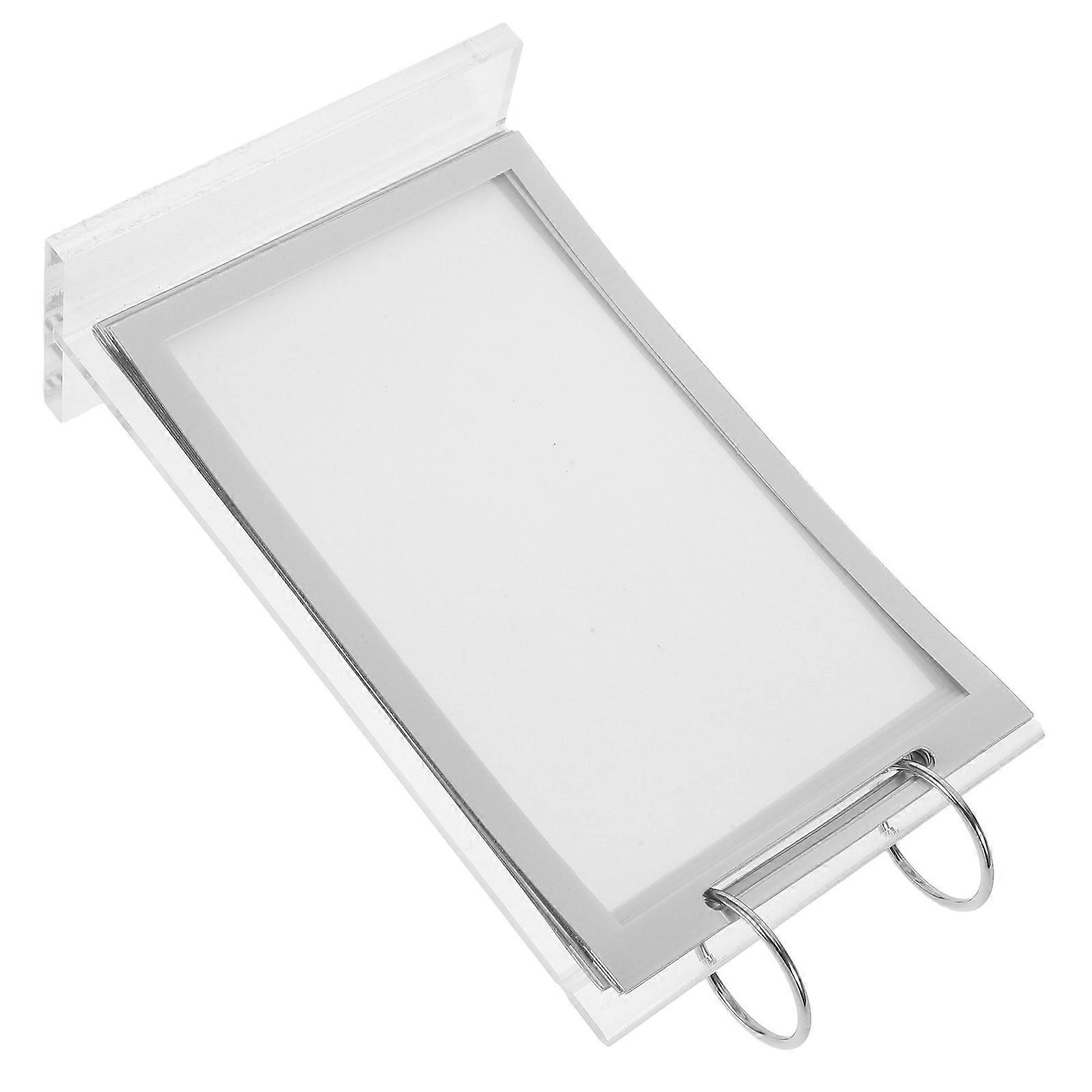 Multi-Page Flip Acrylic Menu Stand for Tabletop Display 4Pcs Transparent