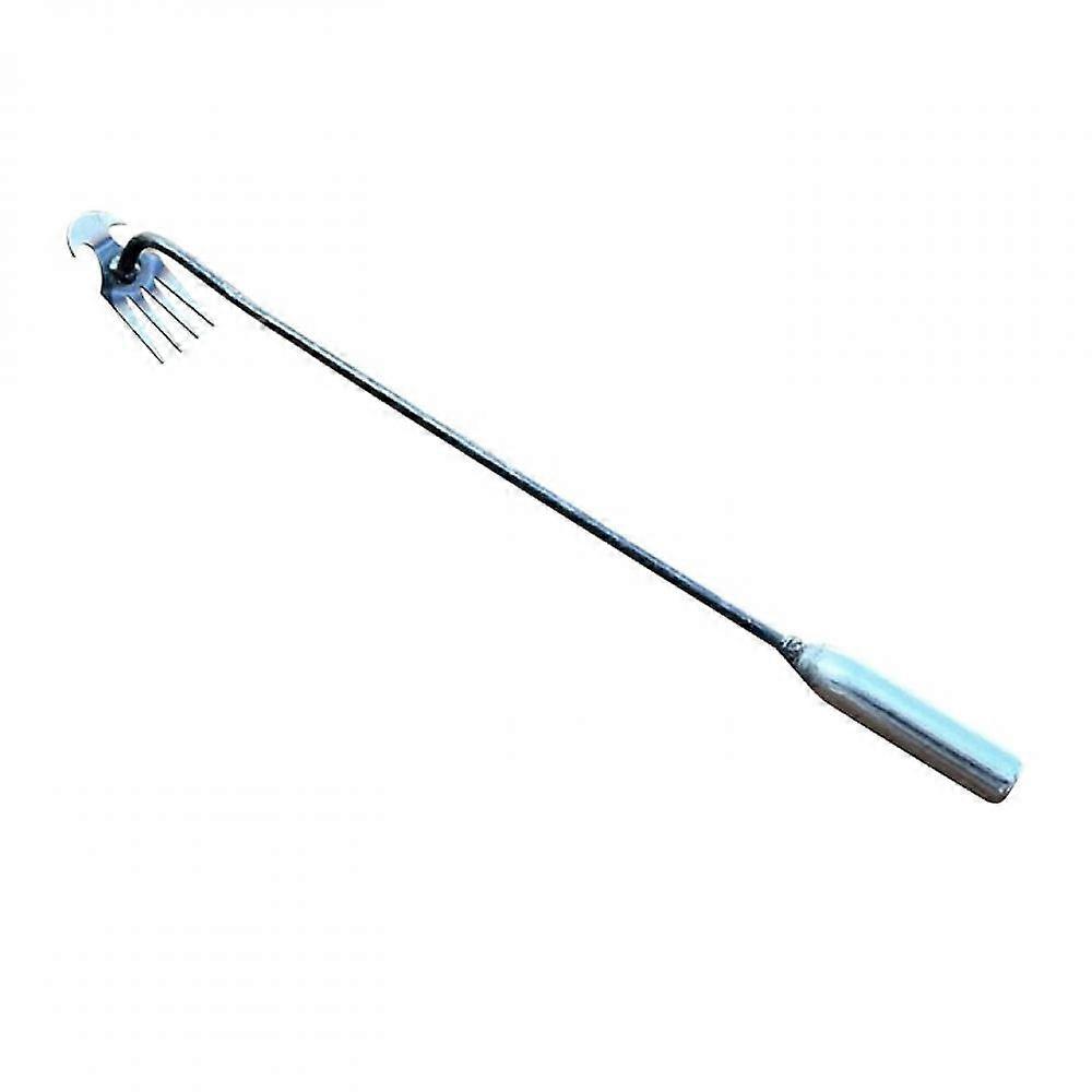 Four-Tine Iron Weed Puller For Narrow Gaps