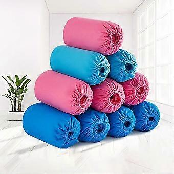 100-Piece Set Non-Woven Fabric Shoe Covers, One-Time Anti-Slip Breathable Overshoes & Protectors
